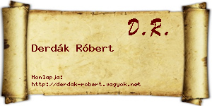 Derdák Róbert névjegykártya