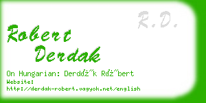 robert derdak business card